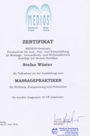 Massagetherapeut Stefan Wüster Düsseldorf