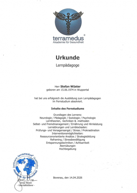 Moves You Urkunde Zusatzqualifikation Lernpädagoge
